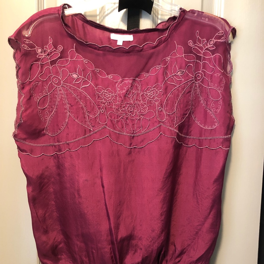 Purple silk blouse